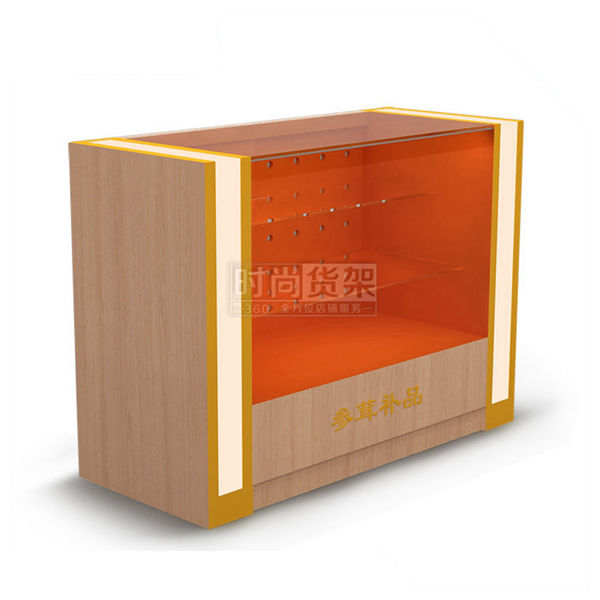 木質參茸前柜臺 （紅櫻桃木紋）